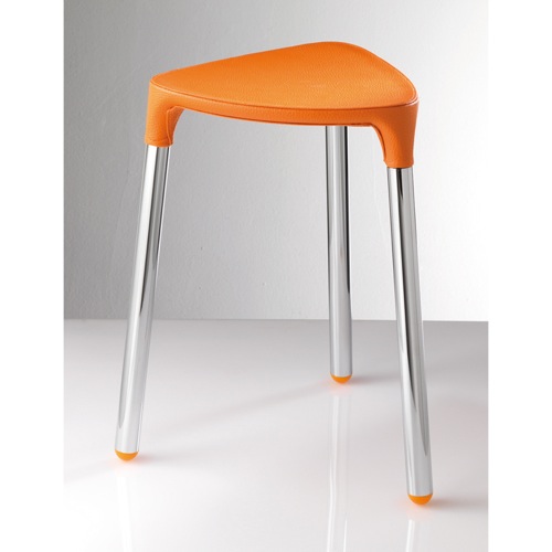 Orange Faux Leather Stool Gedy 2172-E7